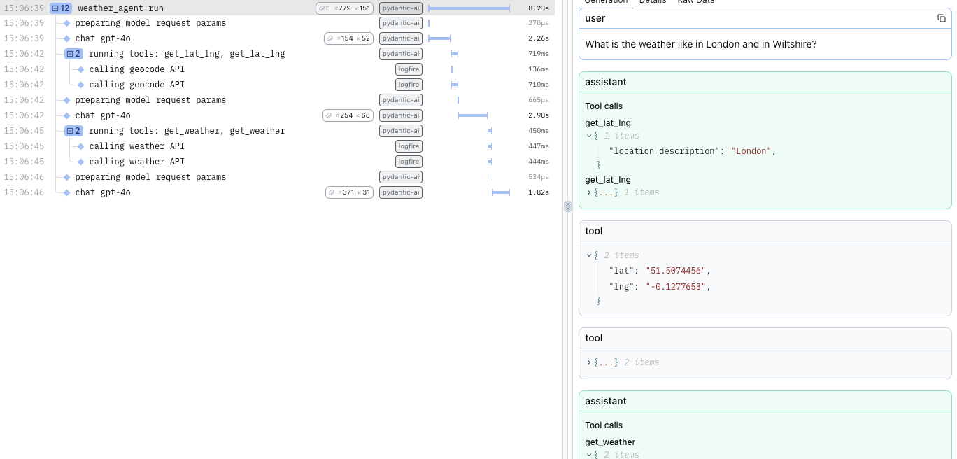 Weather Agent Logfire